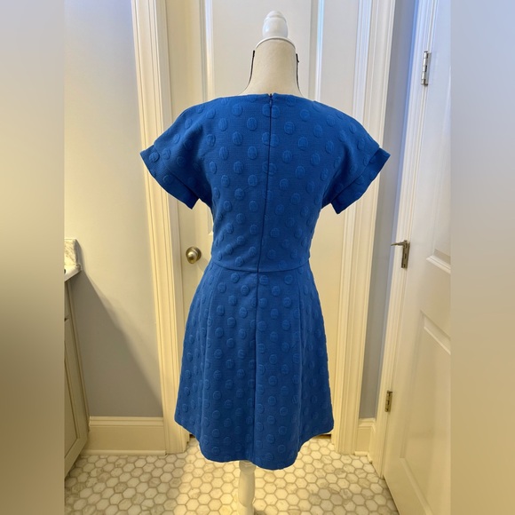 Boden Blue Polka Dot Dress - 6 - Picture 4 of 5